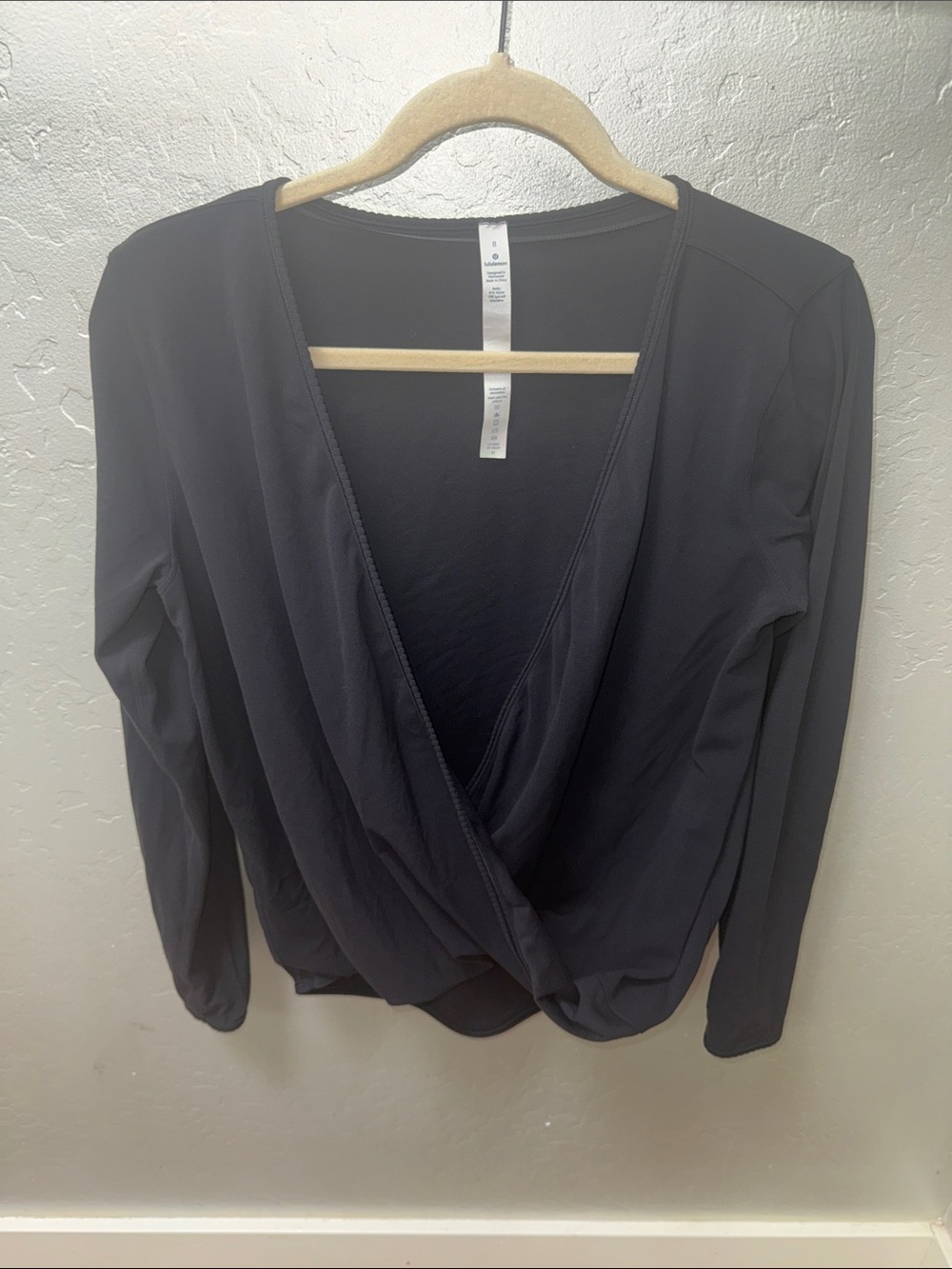 lululemon athletica Black Long-Sleeve Wrap Top